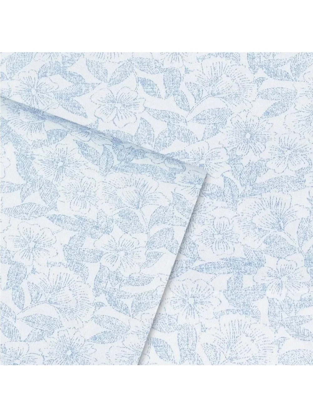 Laura Ashley Blossoming Blue Full 4-Piece Cotton Sateen Sheet Set 300TC NWT